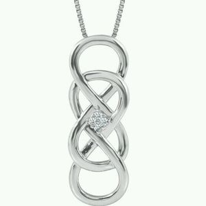 Infinity x Infinity Diamond Necklace Bracelet Set